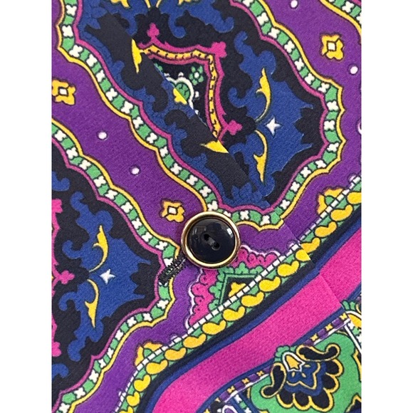 Vintage Balenciaga Pour Kuwait Airways Blouse Ornate Geometric Maximalist Rare - Picture 5 of 5